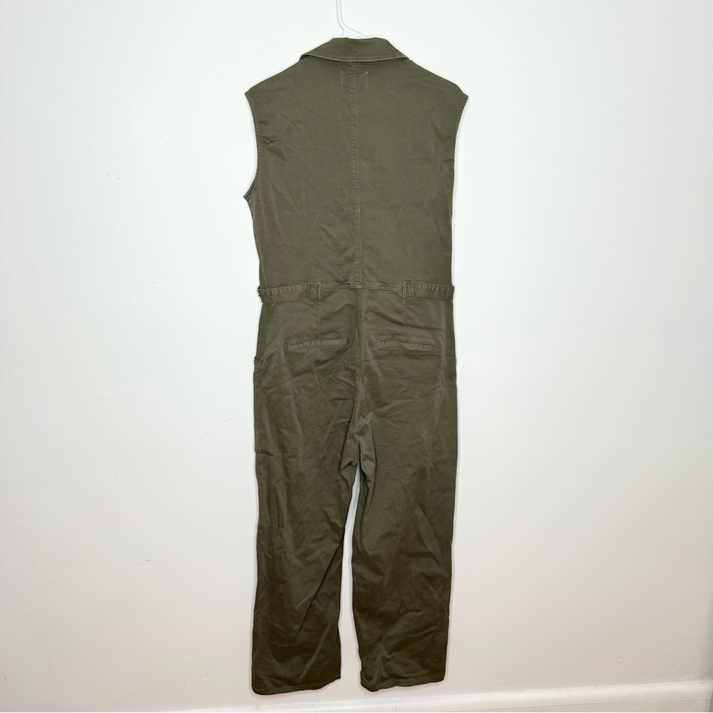 Frame Le Service Sleeveless Button Front Twill Ju… - image 5